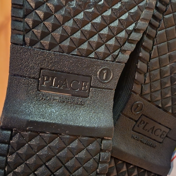 Girls confetti shaker heart lace up booties sz 1 - Picture 5 of 7